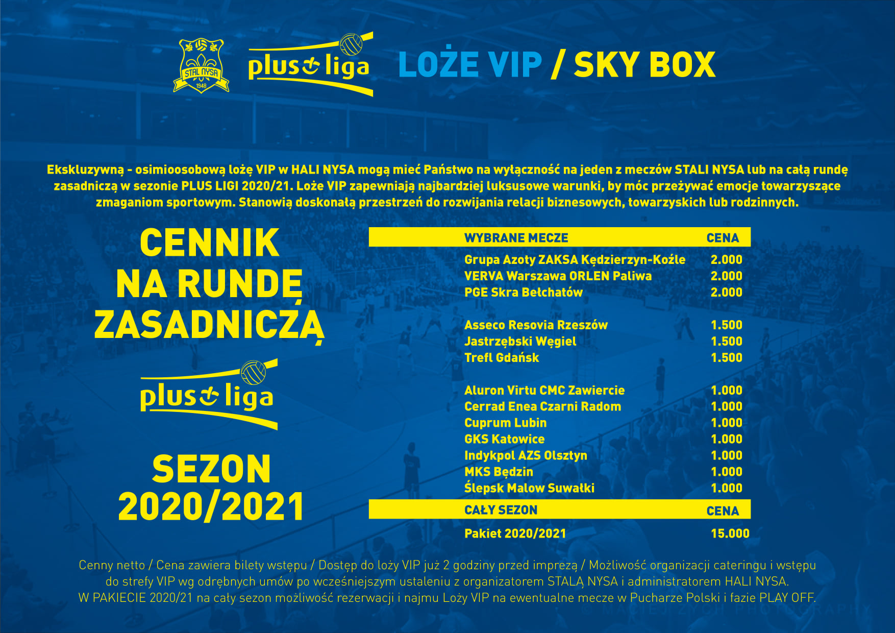 OFERTA - LOŻE VIP SKY BOX